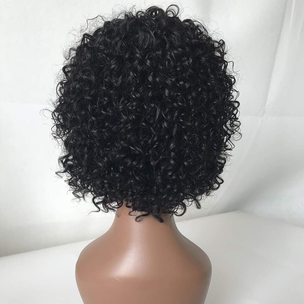 Short curly wig synthetic hair women