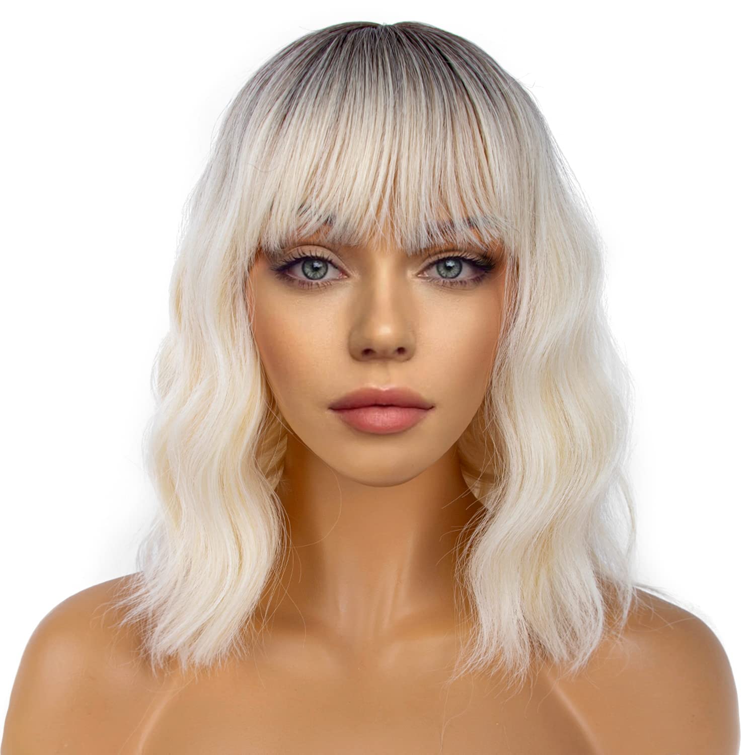 Short Bob wig with Liu Haibo waves is suitable for girls wig synthetic hair