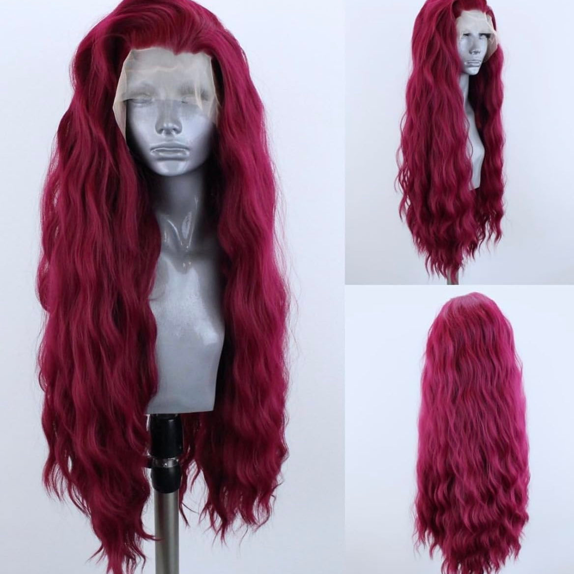 Blonde Long Wavy Synthetic Lace Front Wig Middle Part Lace Wigs Synthetic Hair Wig for Women Daily Party Wig