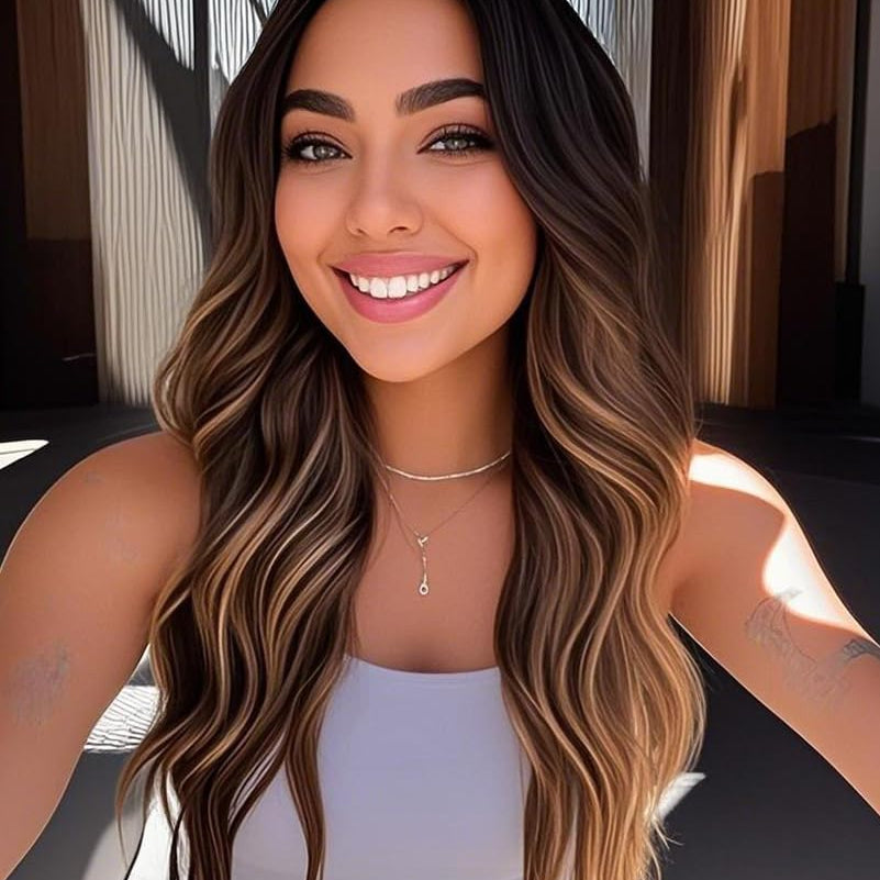 Long Wavy Middle Parted Synthetic Wig 26 Inch