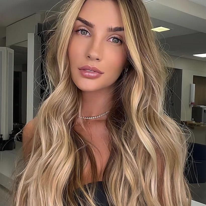 Long Wavy Middle Parted Synthetic Wig 26 Inch