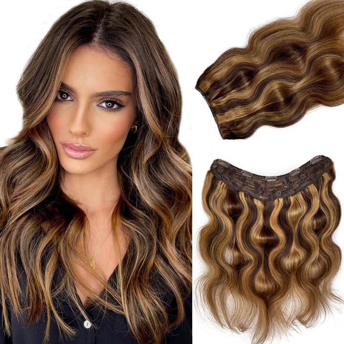 Clip hair extension wig for women with thin hair 22 inches