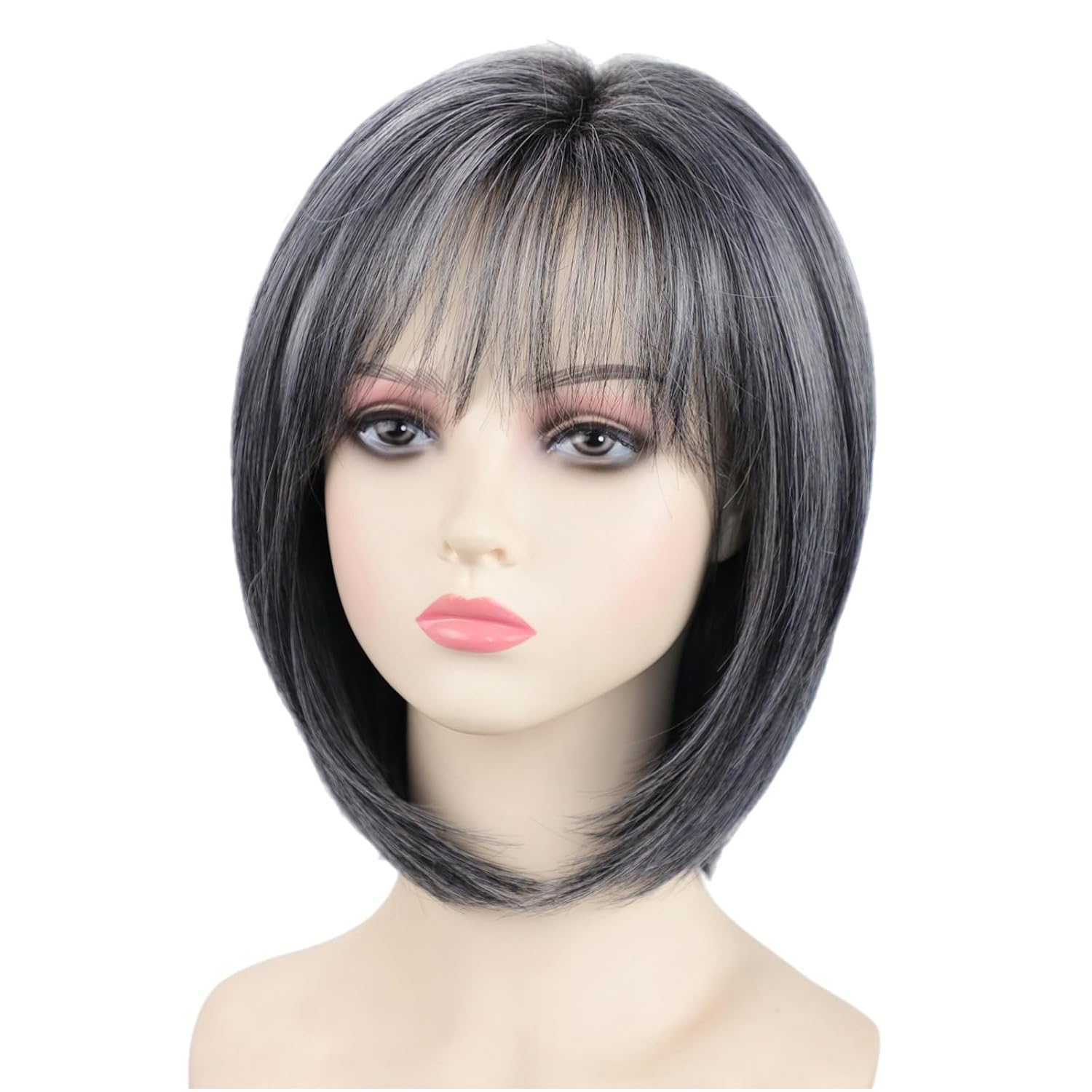 Layered Blonde Bob Wig Straight Short Wig Synthetic Wig