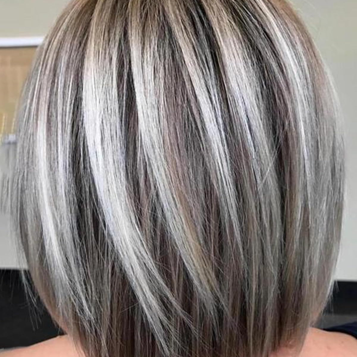 Layered Blonde Bob Wig Straight Short Wig Synthetic Wig