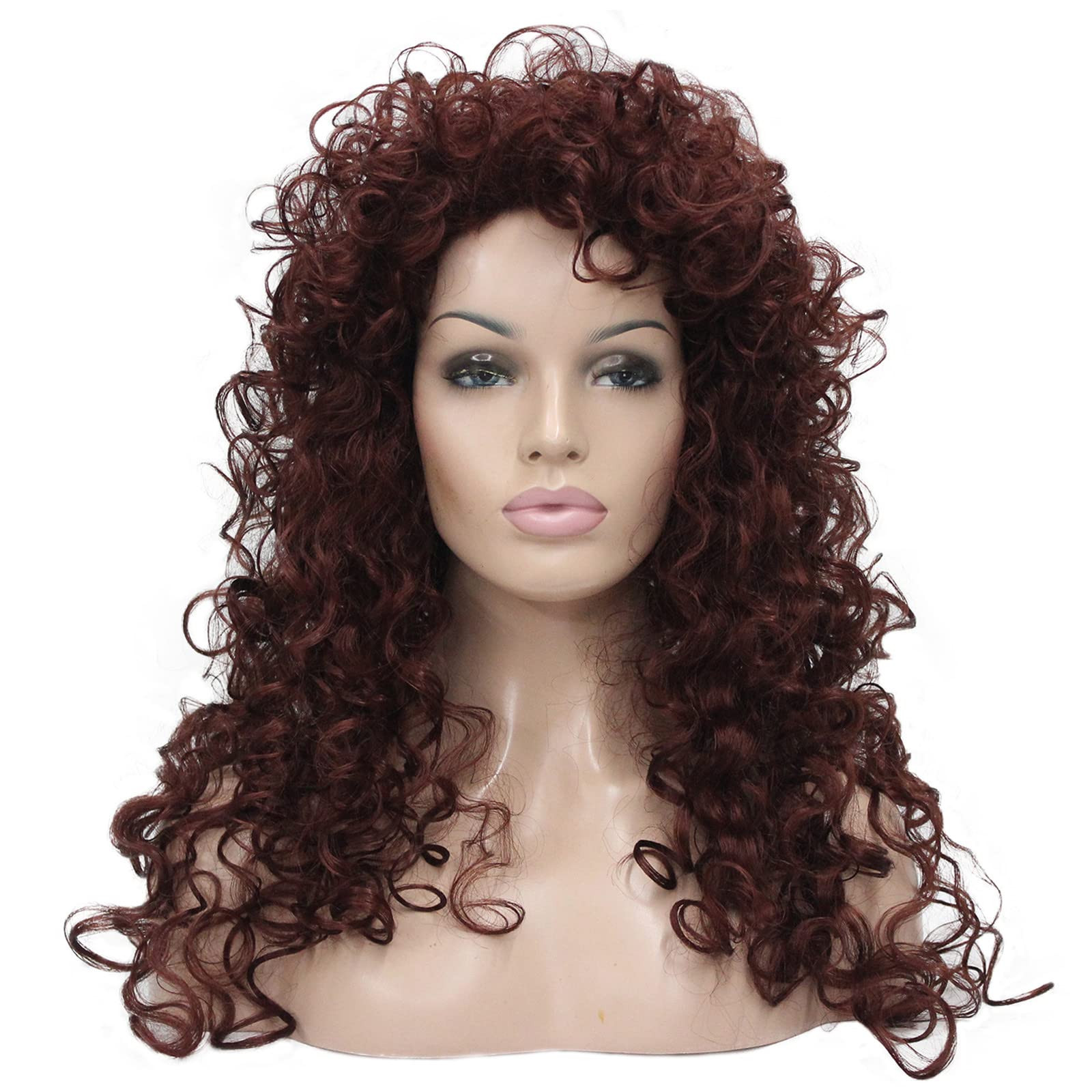 Synthetic Heat Resistant Hair Long Curly Wigs Cosplay Women Wig