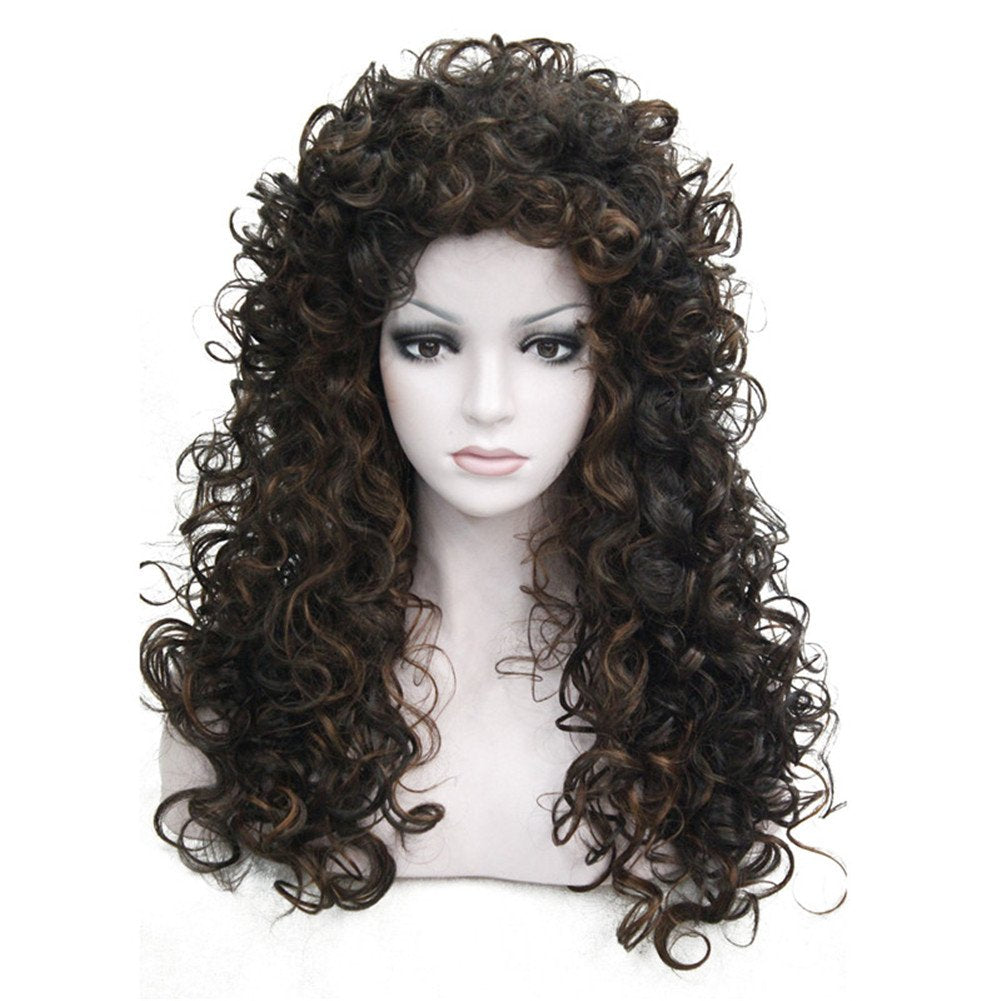 Synthetic Heat Resistant Hair Long Curly Wigs Cosplay Women Wig