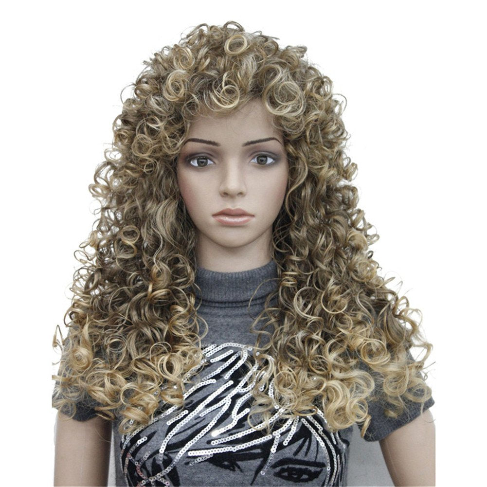 Synthetic Heat Resistant Hair Long Curly Wigs Cosplay Women Wig