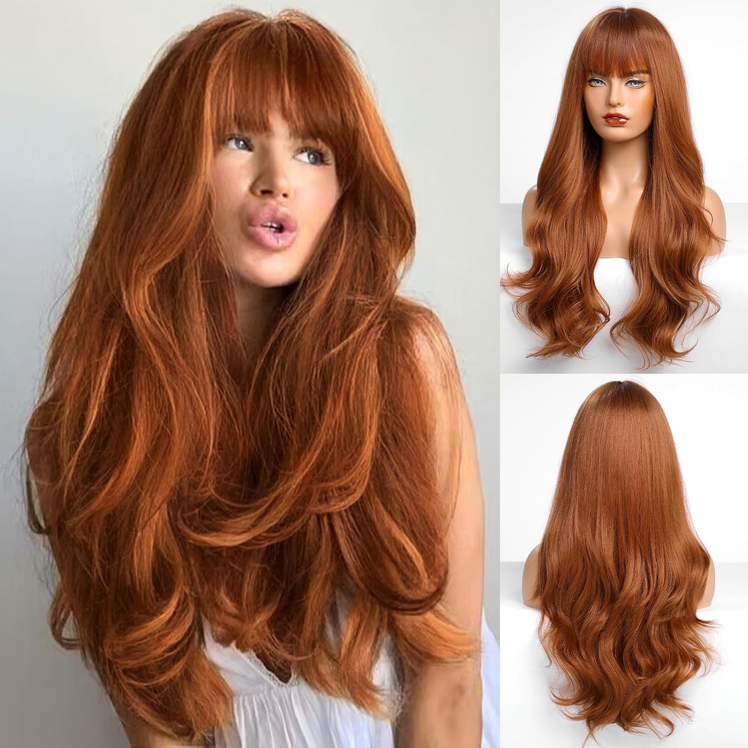 Long Wavy Wig Curly Wavy Synthetic Wig