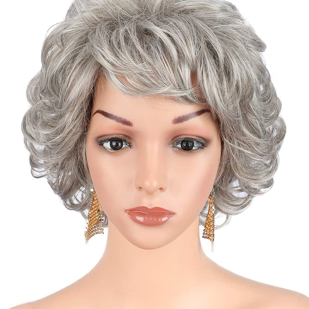 Women's Long Curly Body Wavy Heat Resistant Blonde with Highlights Wig Synthetic Full Hair Wig for Women (Blonde with Highlights)