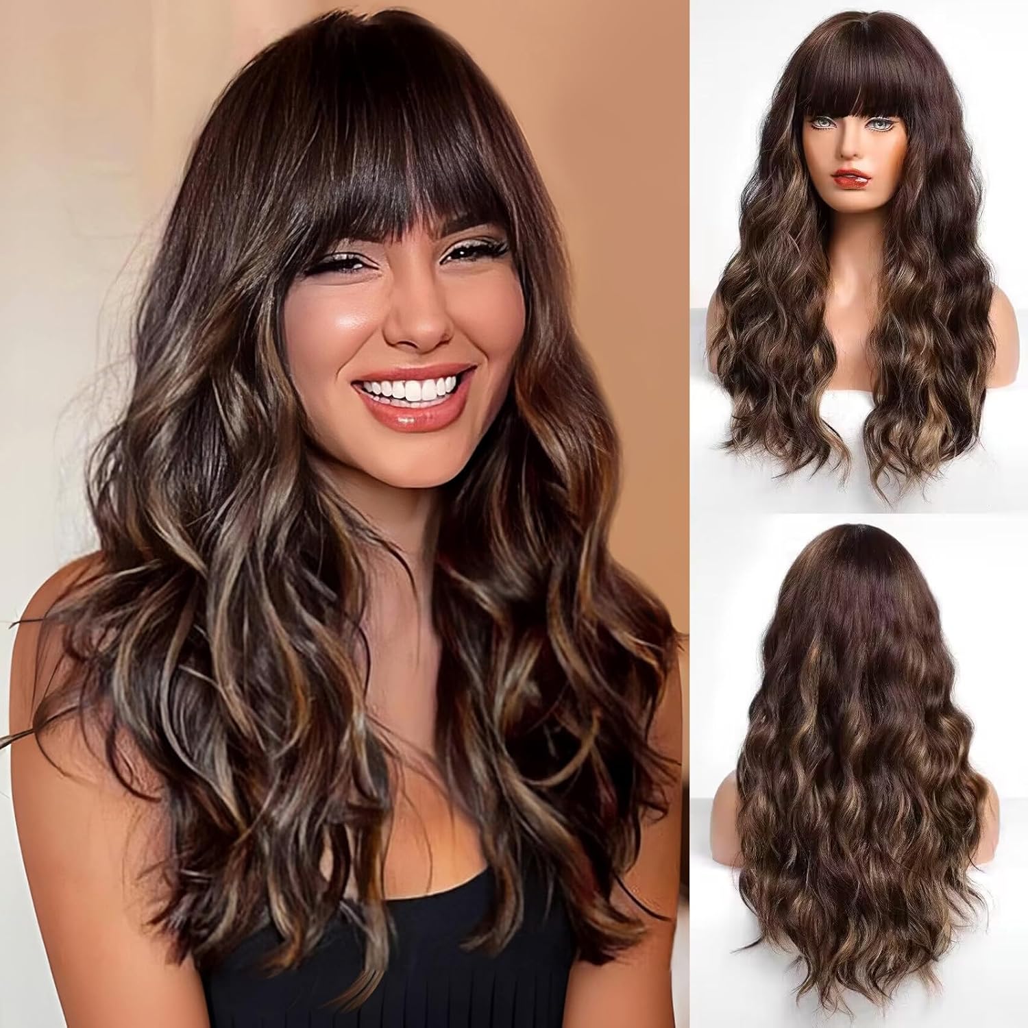 Long Wavy Wig Curly Wavy Synthetic Wig