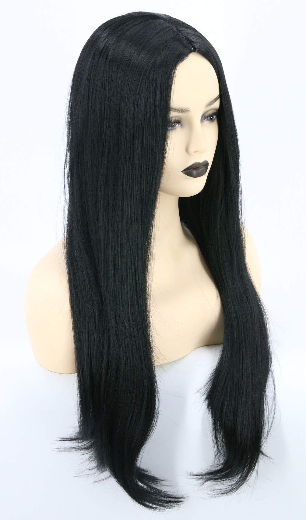 Female wig Black long straight 28 -inch wig Synthetic hair fashion