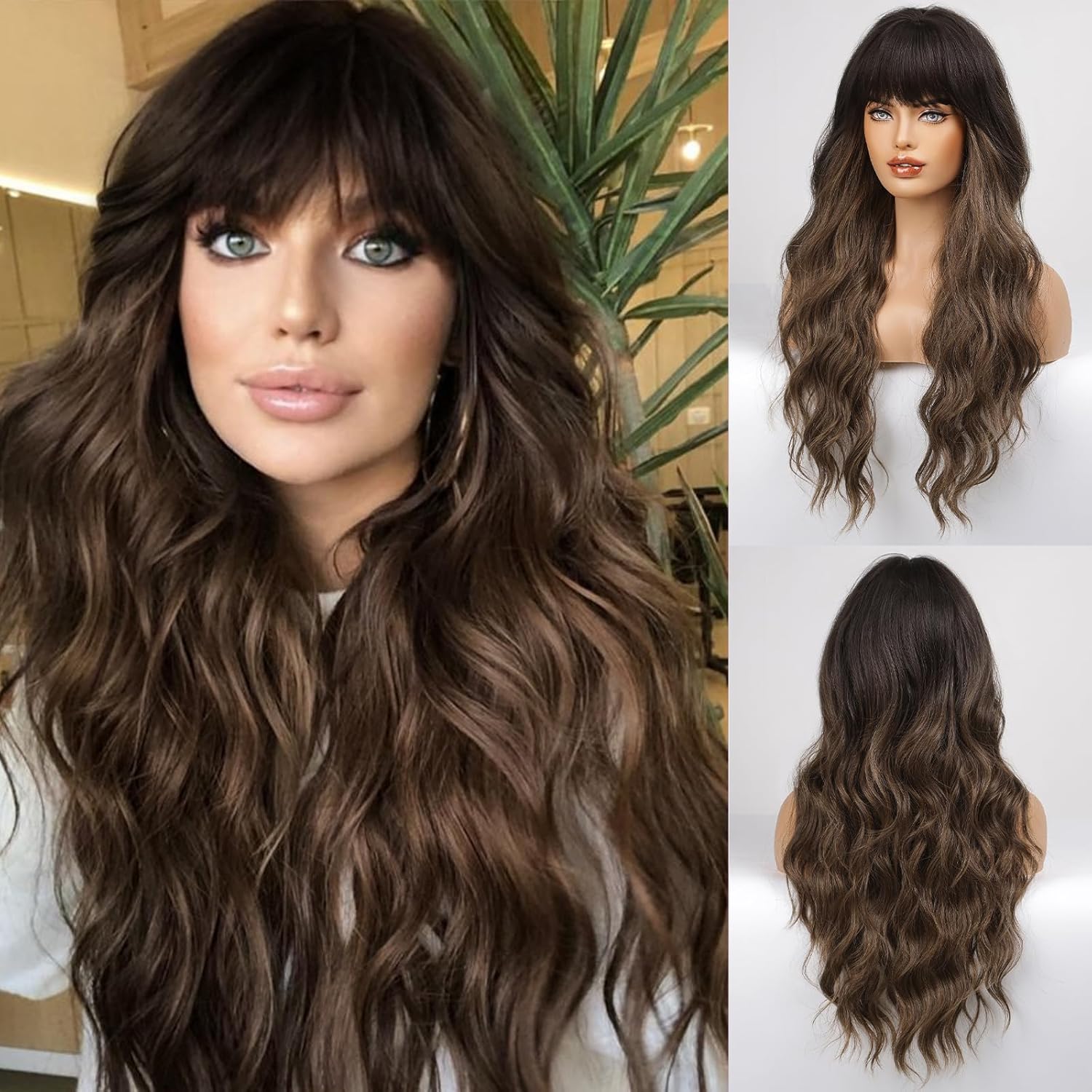 Long Wavy Wig Curly Wavy Synthetic Wig