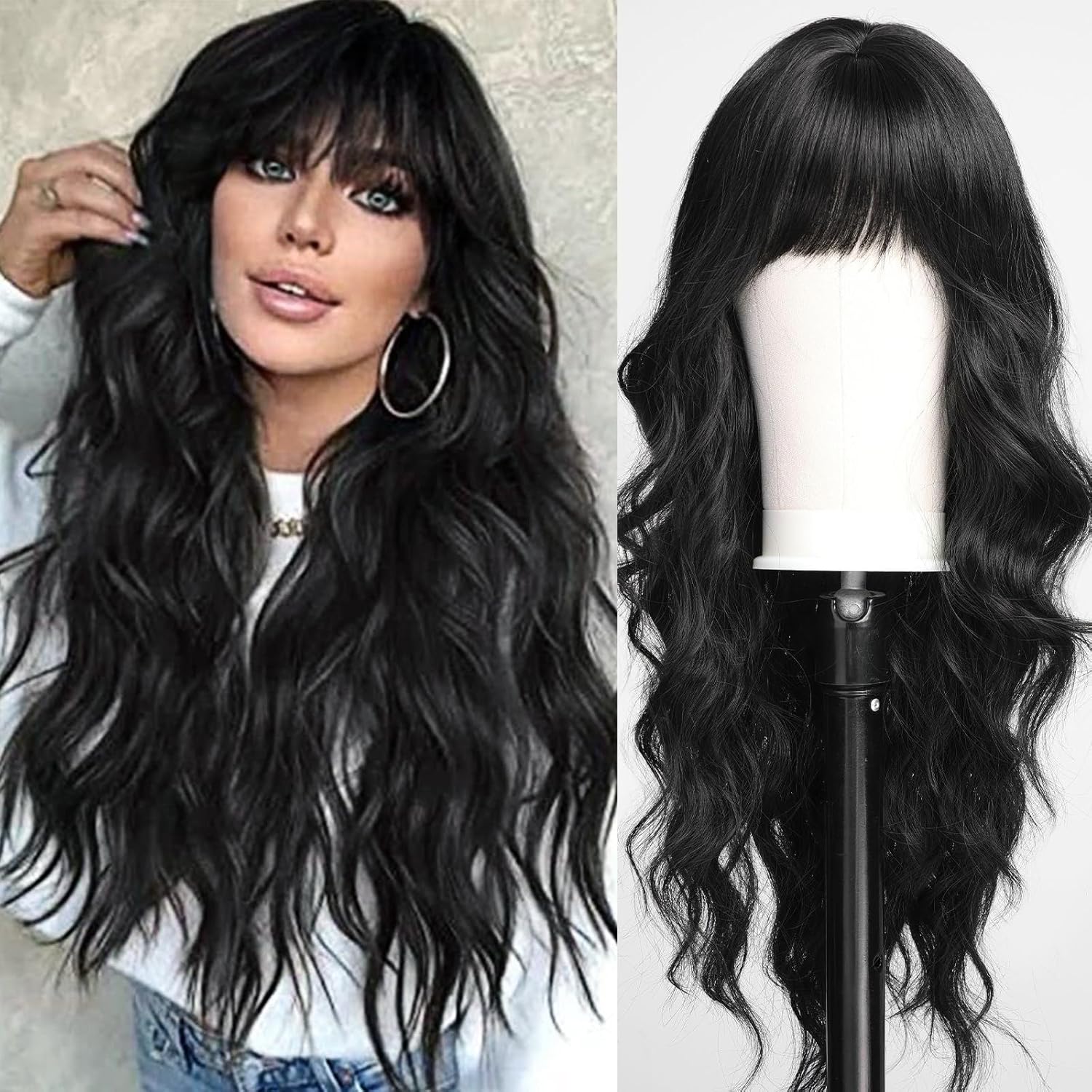 Long Wavy Wig Curly Wavy Synthetic Wig
