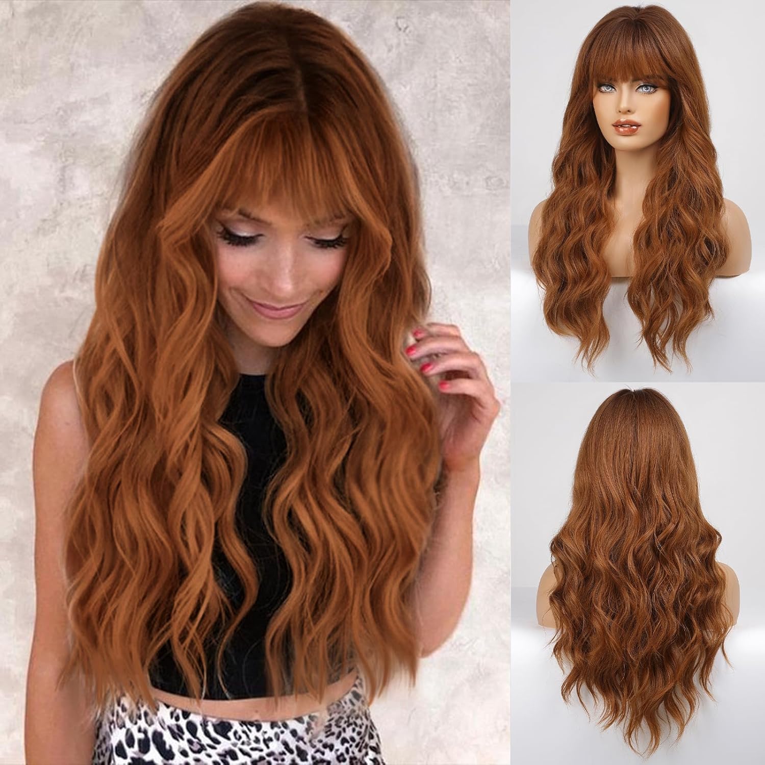 Long Wavy Wig Curly Wavy Synthetic Wig