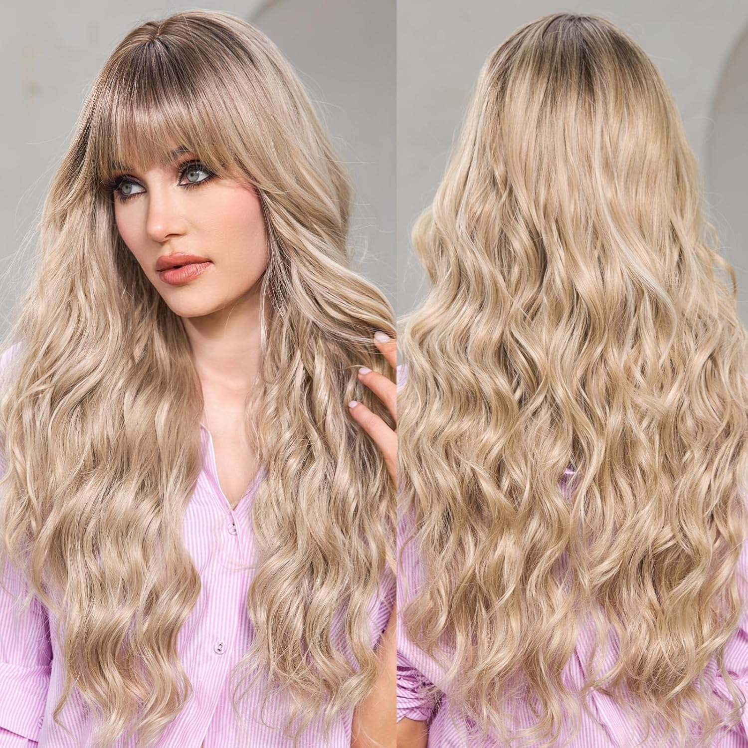 Long Wavy Wig Curly Wavy Synthetic Wig