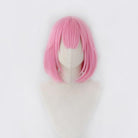 Pink short straight wig female bob synthetic wig