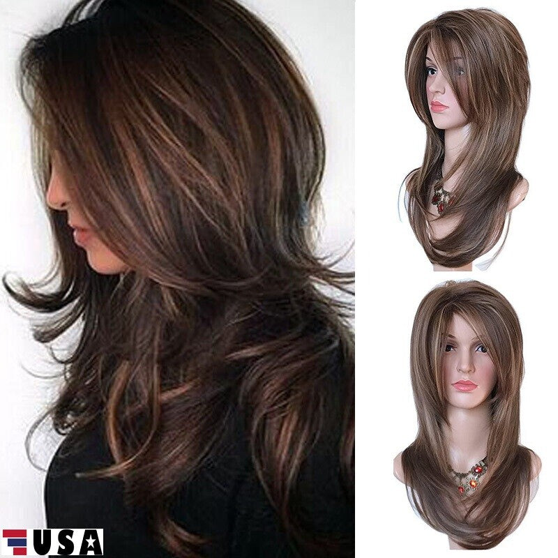 Long hair shawl straight hair synthetic hair beautiful