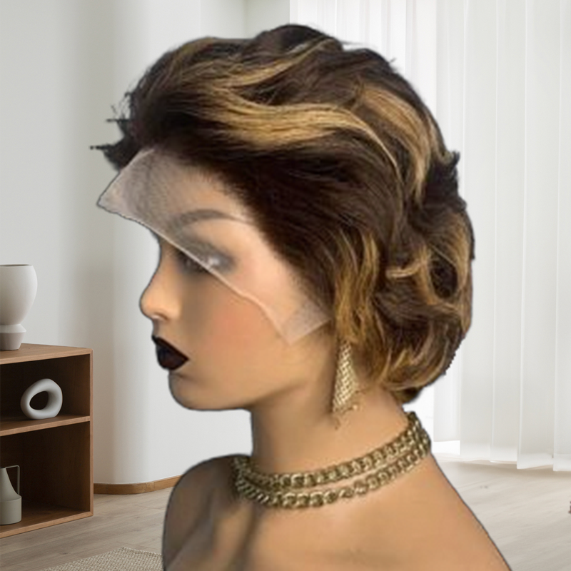 Short Pixie Cut Bob Wigs Lace Frontal Wig