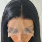 Lace front wig synthetic hair black long hair