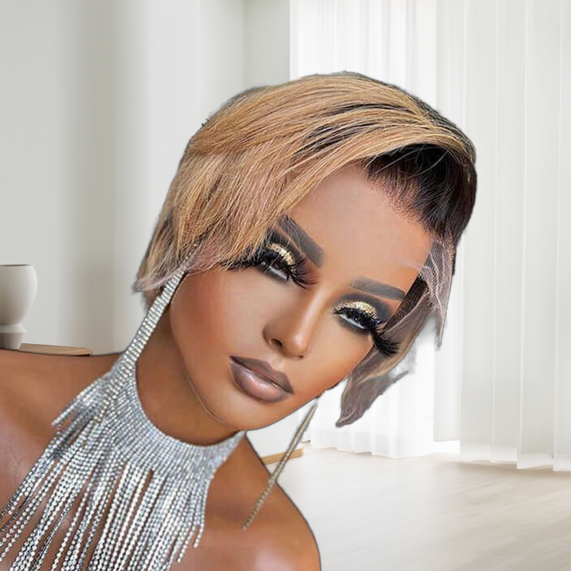 Short Pixie Cut Bob Wigs Lace Front Wig