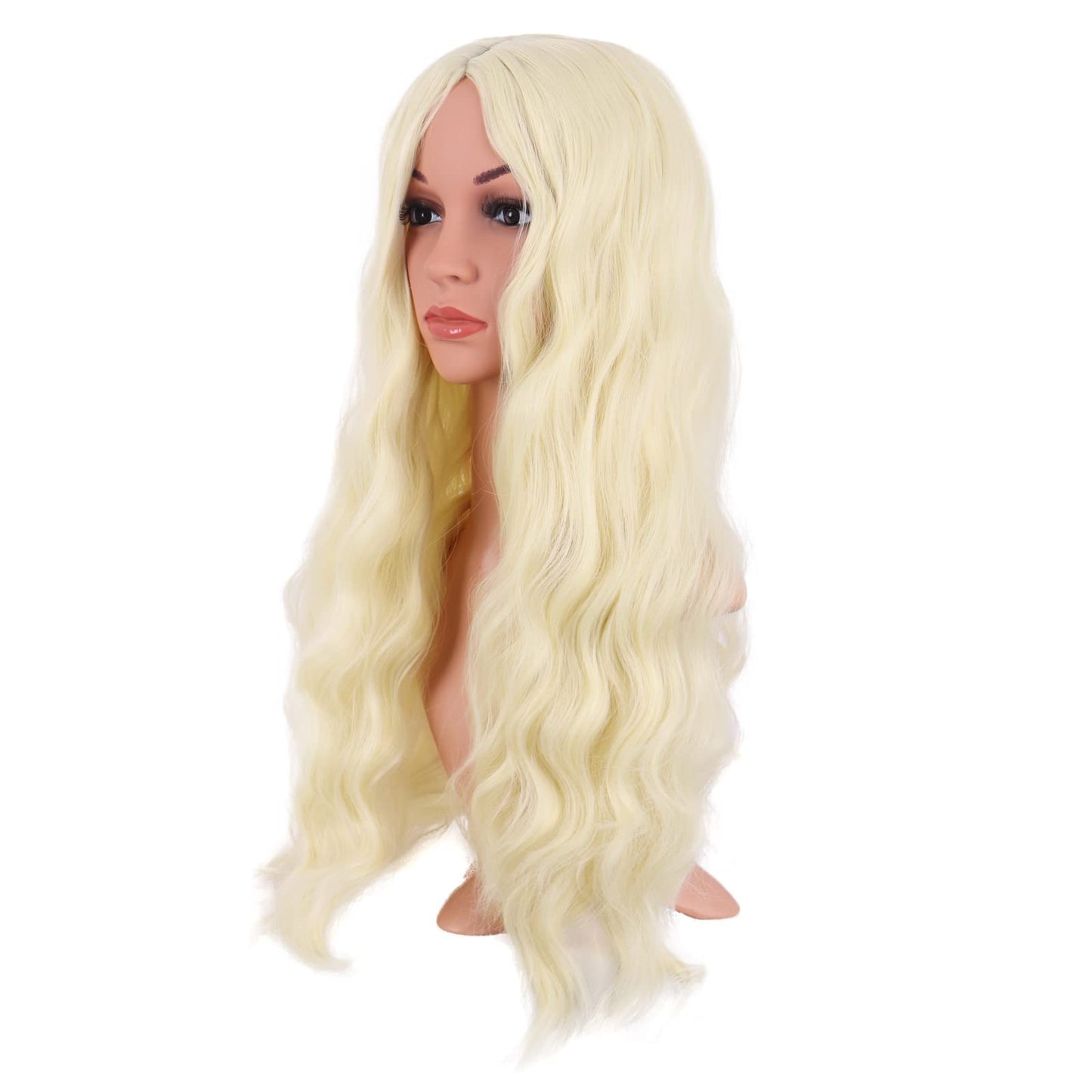 28 Inch/70 cm Long Wavy Middle Part with No Bangs Synthetic Fiber Curly Fashion Women Party Cosplay Wig