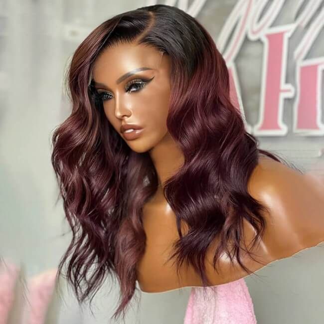 Long Wave Human Hair 5X5 Lace Closure Wig