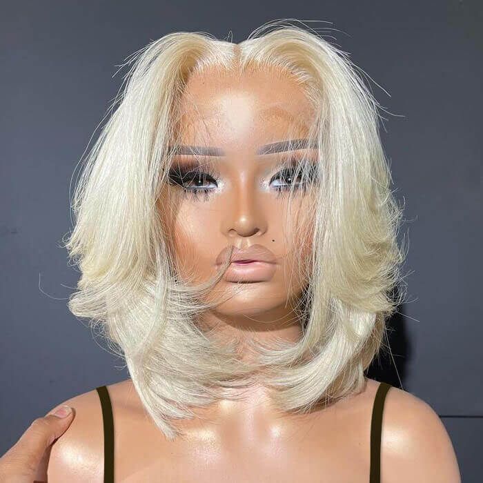 Glueless Straight Bob Wigs Human Hair Lace Front Wig