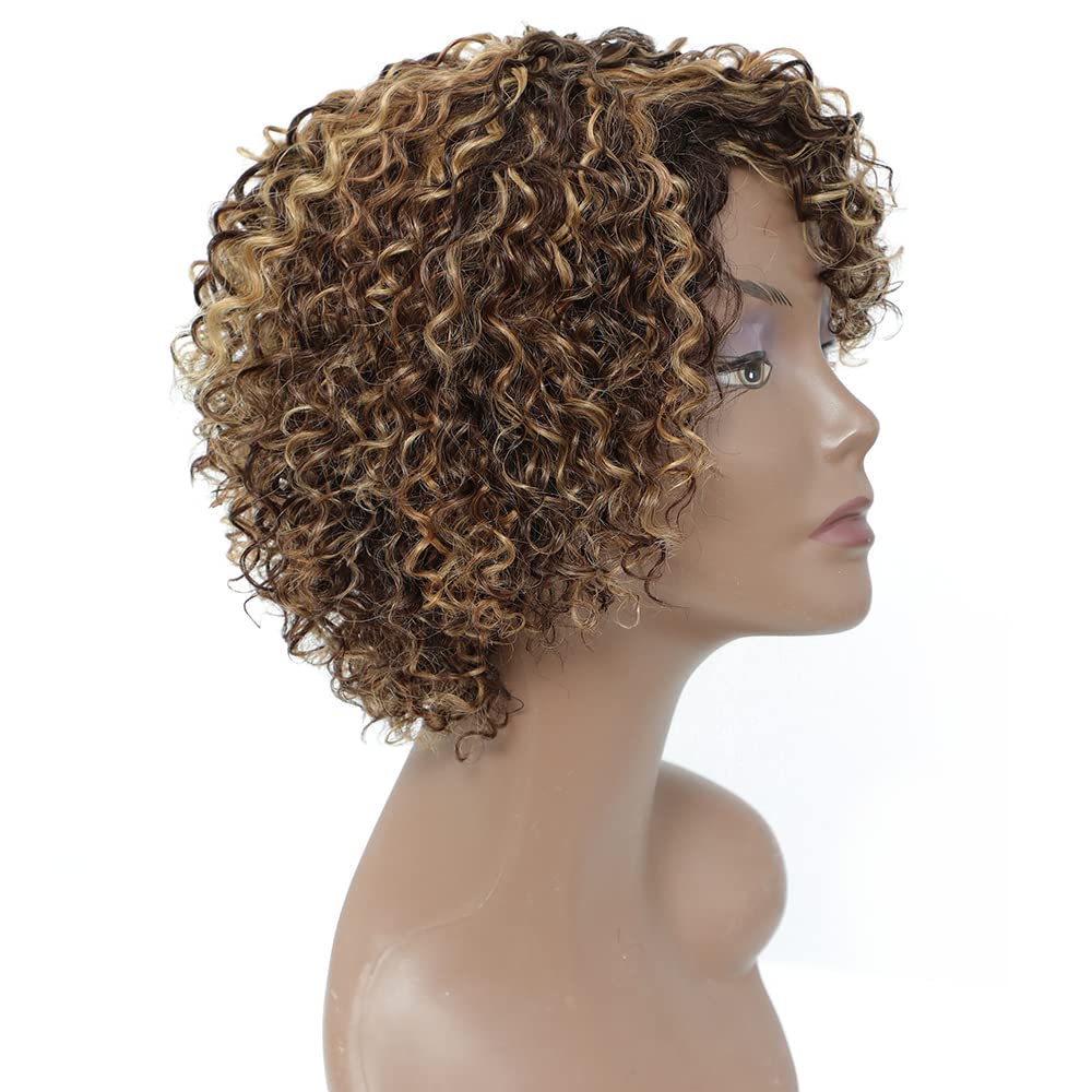 Wigs for Black Women 8 Inch Short Curly Wigs Brazilian Human Hair Curly Wigs Kinky Curly Wigs