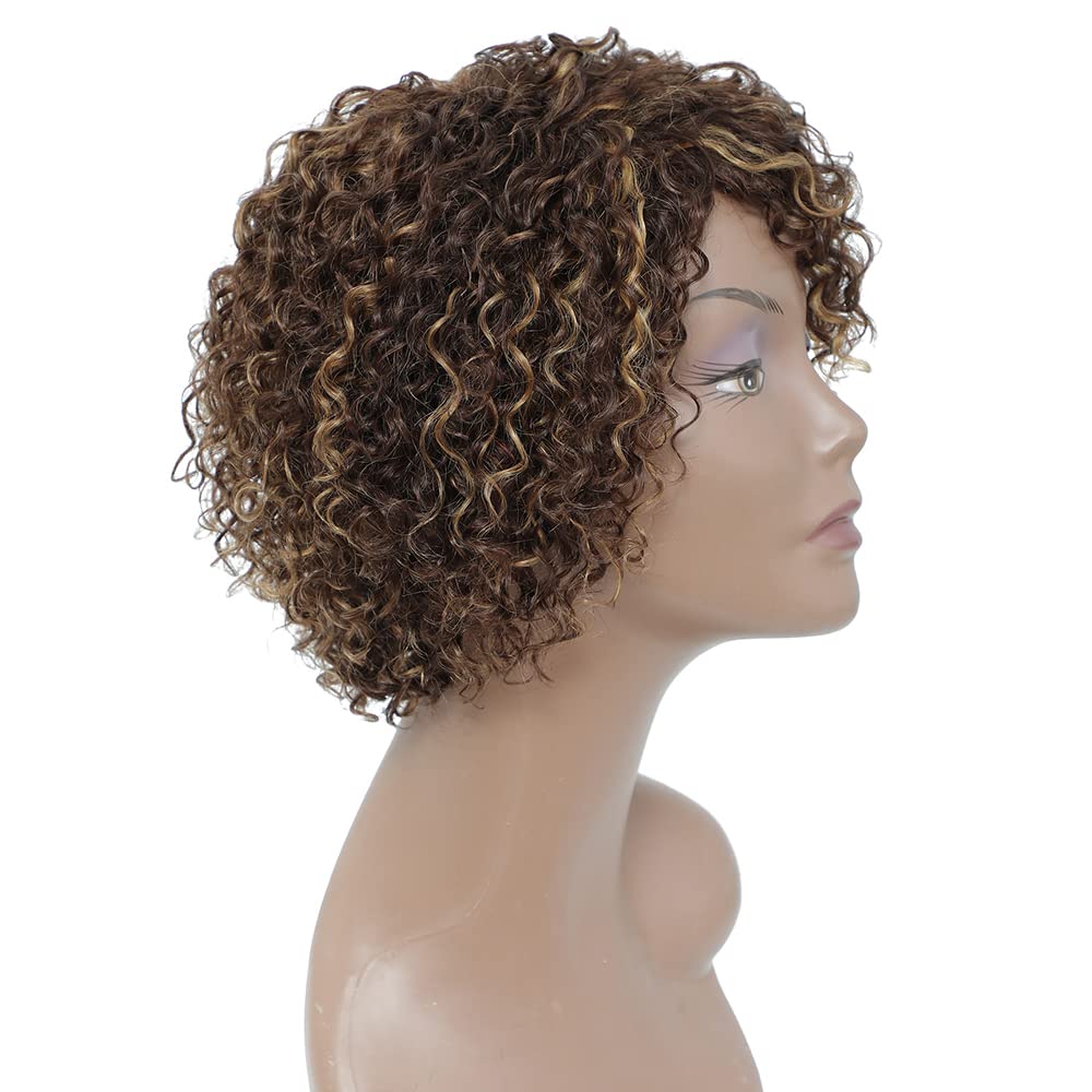 Wigs for Black Women 8 Inch Short Curly Wigs Brazilian Human Hair Curly Wigs Kinky Curly Wigs