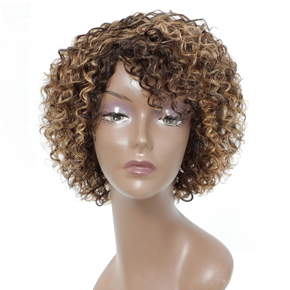 Wigs for Black Women 8 Inch Short Curly Wigs Brazilian Human Hair Curly Wigs Kinky Curly Wigs