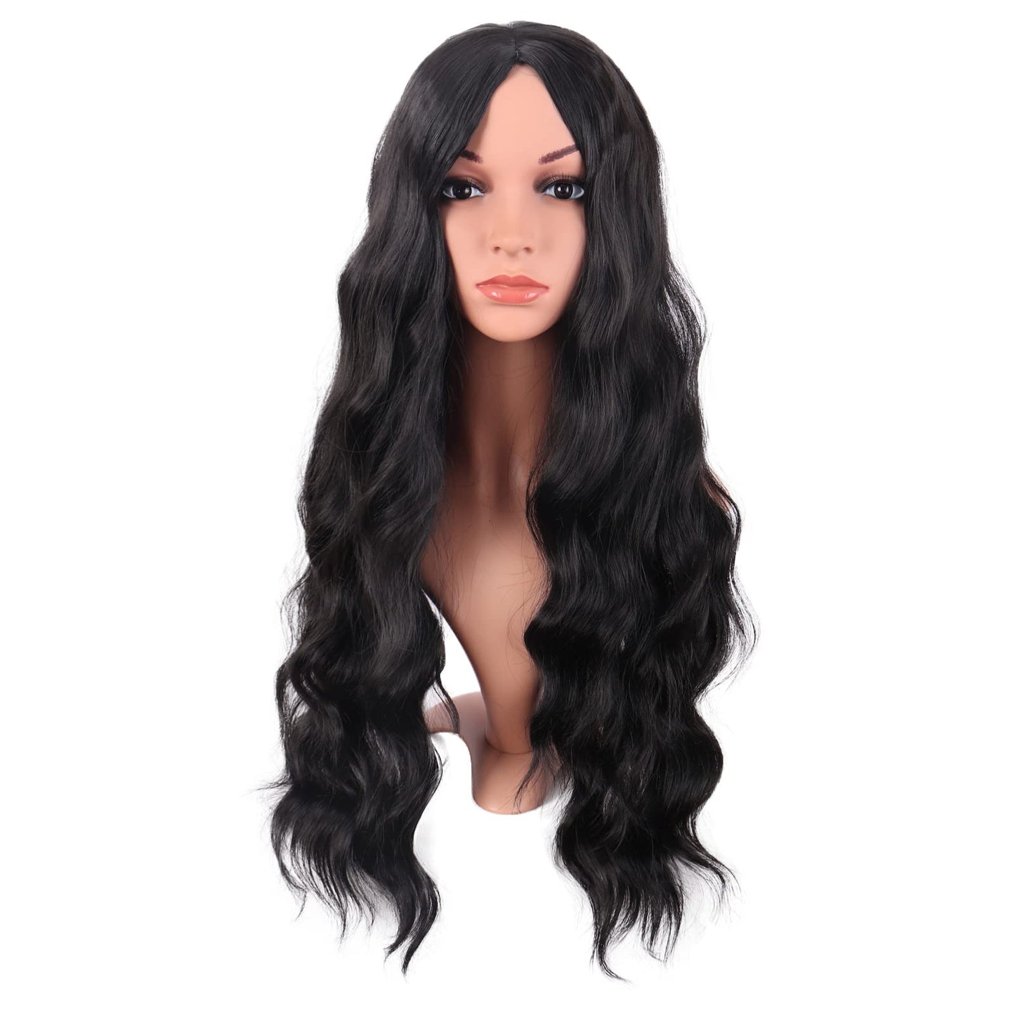 28 Inch/70 cm Long Wavy Middle Part with No Bangs Synthetic Fiber Curly Fashion Women Party Cosplay Wig