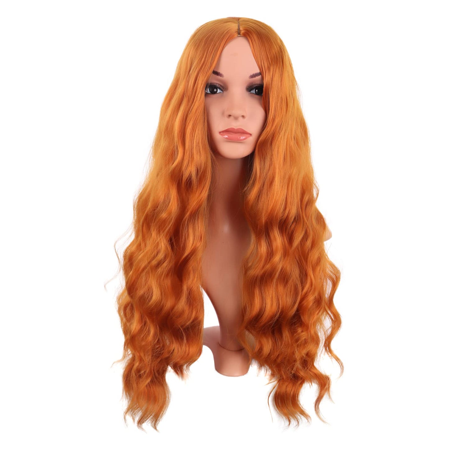 28 Inch/70 cm Long Wavy Middle Part with No Bangs Synthetic Fiber Curly Fashion Women Party Cosplay Wig