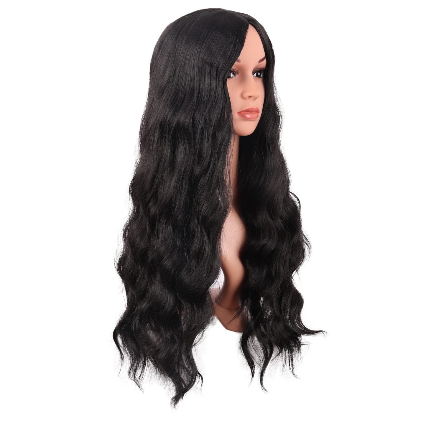 28 Inch/70 cm Long Wavy Middle Part with No Bangs Synthetic Fiber Curly Fashion Women Party Cosplay Wig