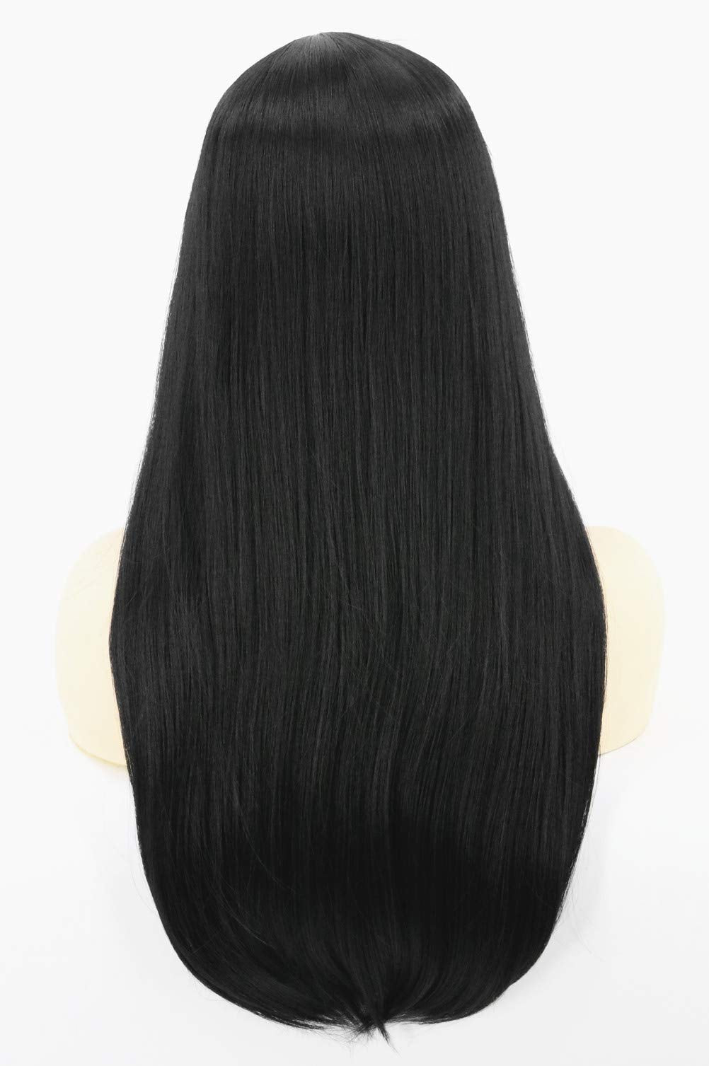 Female wig Black long straight 28 -inch wig Synthetic hair fashion
