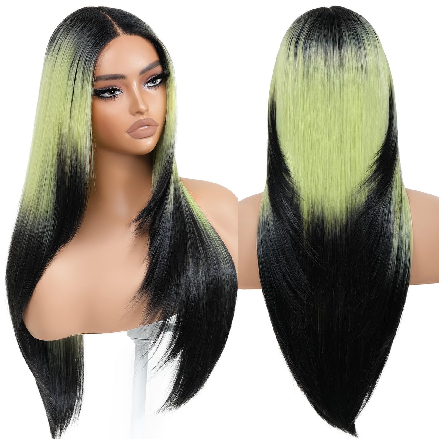 Wear and Go Glueless Wigs Pre Plucked Pre Cut for Beginners Honey Blonde Synthetic Lace Front Wigs For Woman Long layered straight Wigs