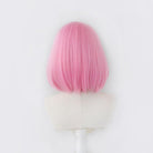 Pink short straight wig female bob synthetic wig