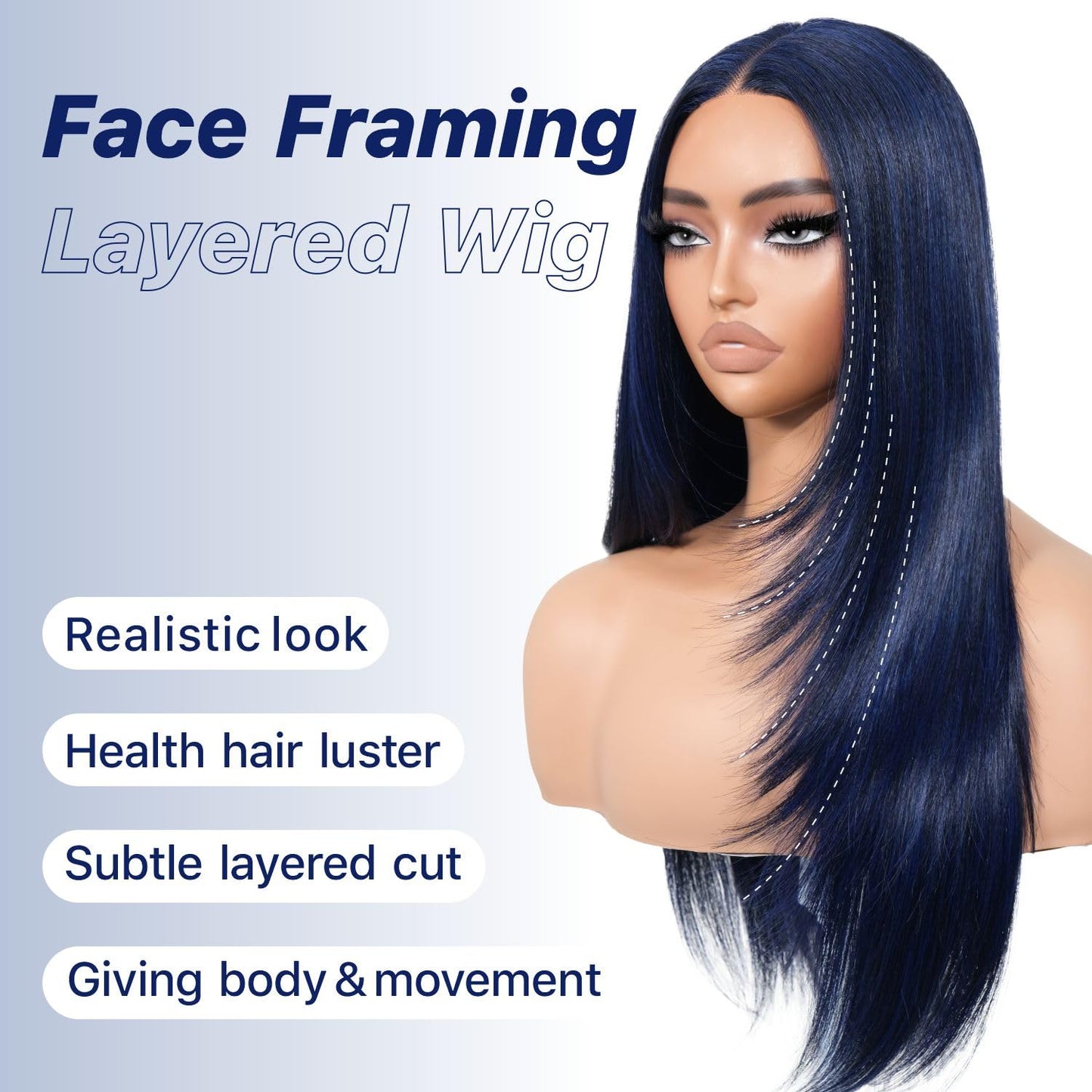 Wear and Go Glueless Wigs Pre Plucked Pre Cut for Beginners Honey Blonde Synthetic Lace Front Wigs For Woman Long layered straight Wigs