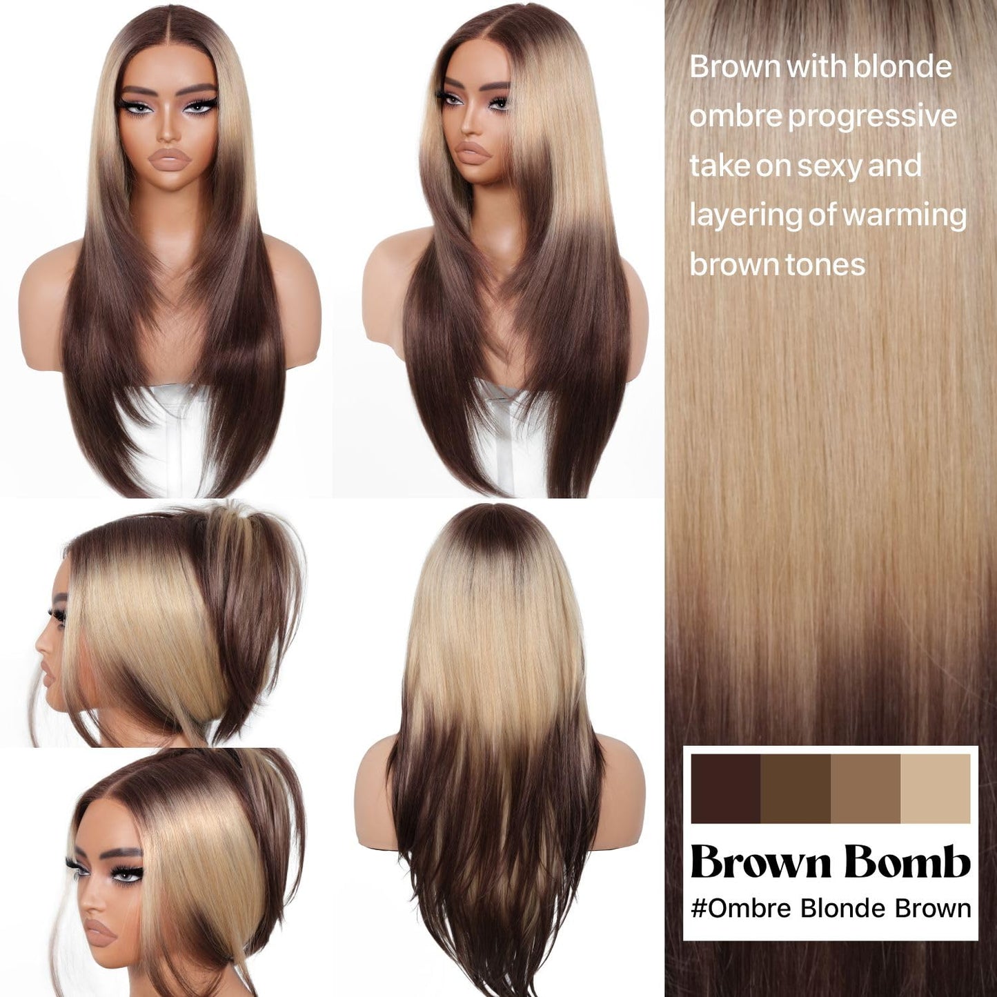 Wear and Go Glueless Wigs Pre Plucked Pre Cut for Beginners Honey Blonde Synthetic Lace Front Wigs For Woman Long layered straight Wigs