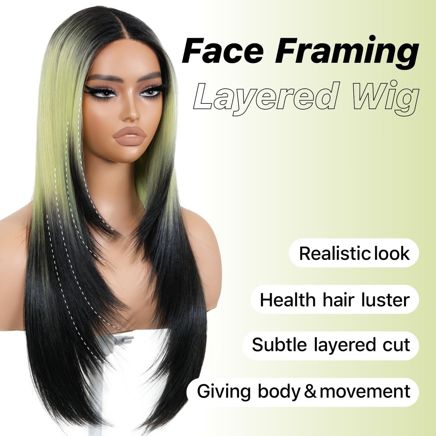 Wear and Go Glueless Wigs Pre Plucked Pre Cut for Beginners Honey Blonde Synthetic Lace Front Wigs For Woman Long layered straight Wigs