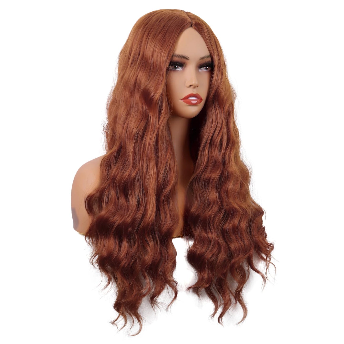 28 Inch/70 cm Long Wavy Middle Part with No Bangs Synthetic Fiber Curly Fashion Women Party Cosplay Wig