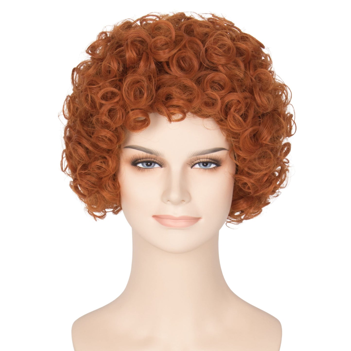 Hair Women Short Curly Wig Strawberry Blonde Brown Cosplay Party Wig