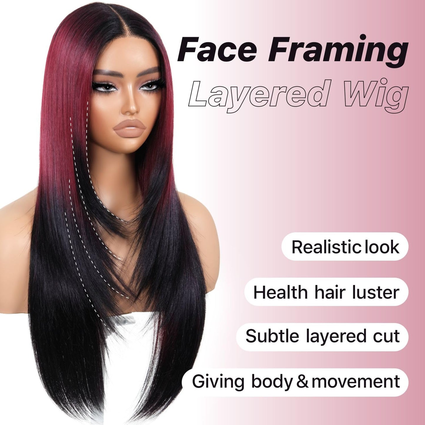 Wear and Go Glueless Wigs Pre Plucked Pre Cut for Beginners Honey Blonde Synthetic Lace Front Wigs For Woman Long layered straight Wigs