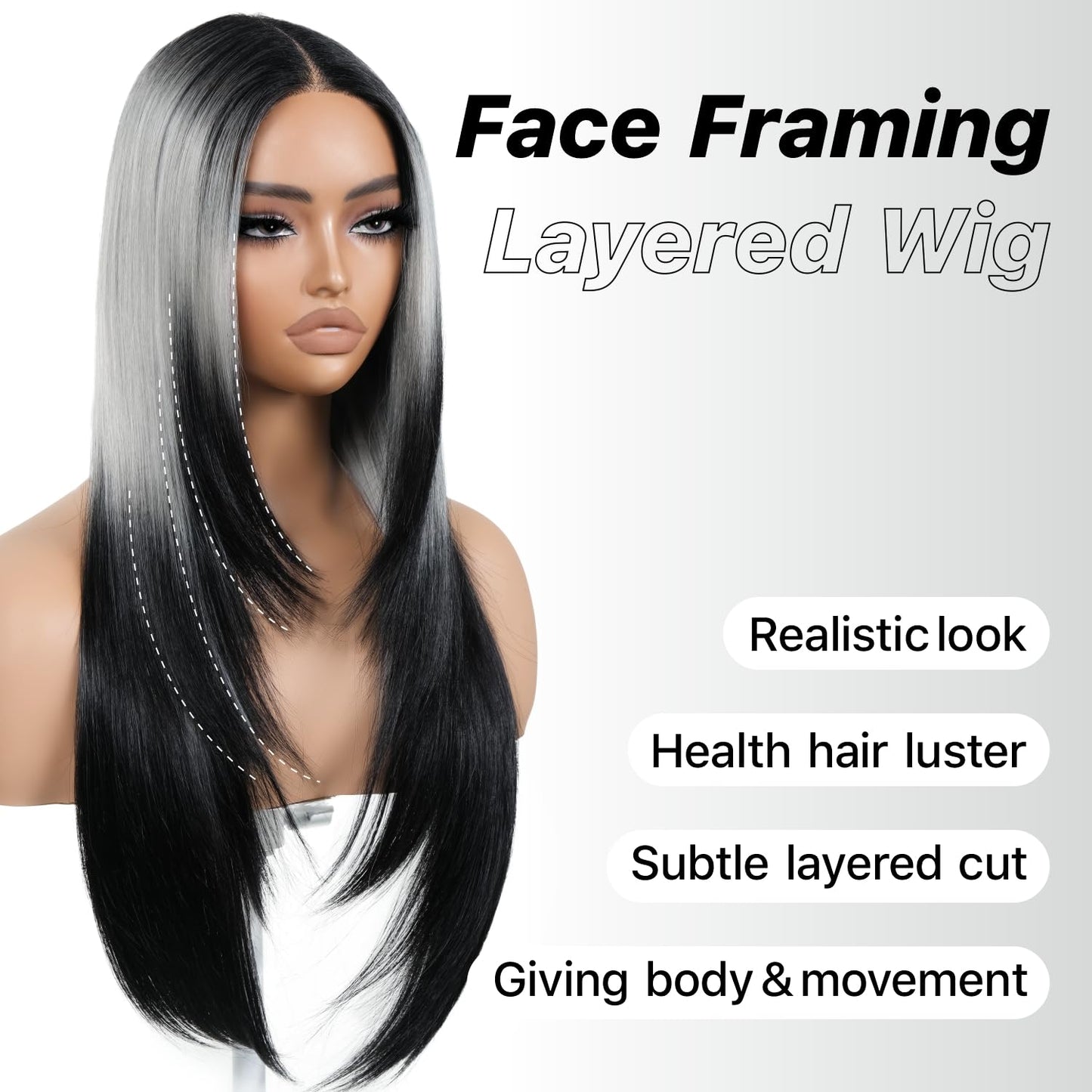 Wear and Go Glueless Wigs Pre Plucked Pre Cut for Beginners Honey Blonde Synthetic Lace Front Wigs For Woman Long layered straight Wigs