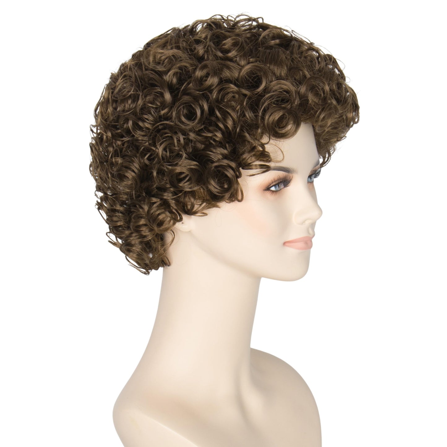 Hair Women Short Curly Wig Strawberry Blonde Brown Cosplay Party Wig