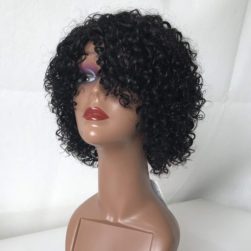 Short curly wig synthetic hair women