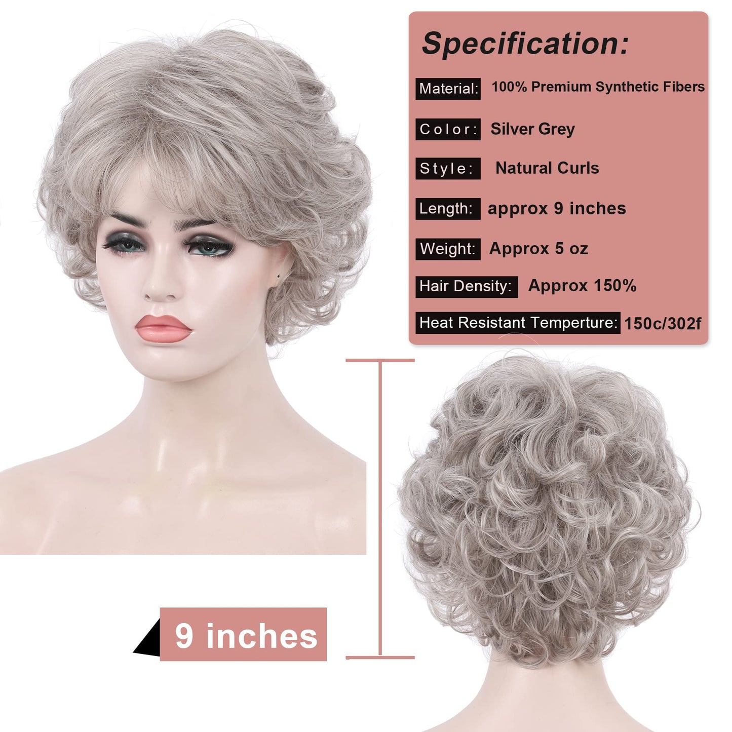 Women's Long Curly Body Wavy Heat Resistant Blonde with Highlights Wig Synthetic Full Hair Wig for Women (Blonde with Highlights)