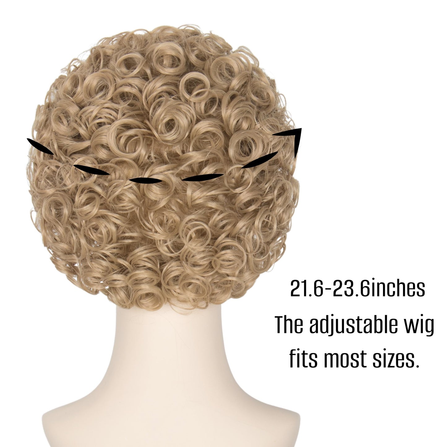 Hair Women Short Curly Wig Strawberry Blonde Brown Cosplay Party Wig