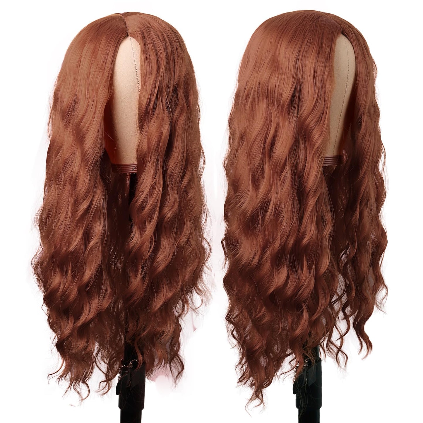 28 Inch/70 cm Long Wavy Middle Part with No Bangs Synthetic Fiber Curly Fashion Women Party Cosplay Wig