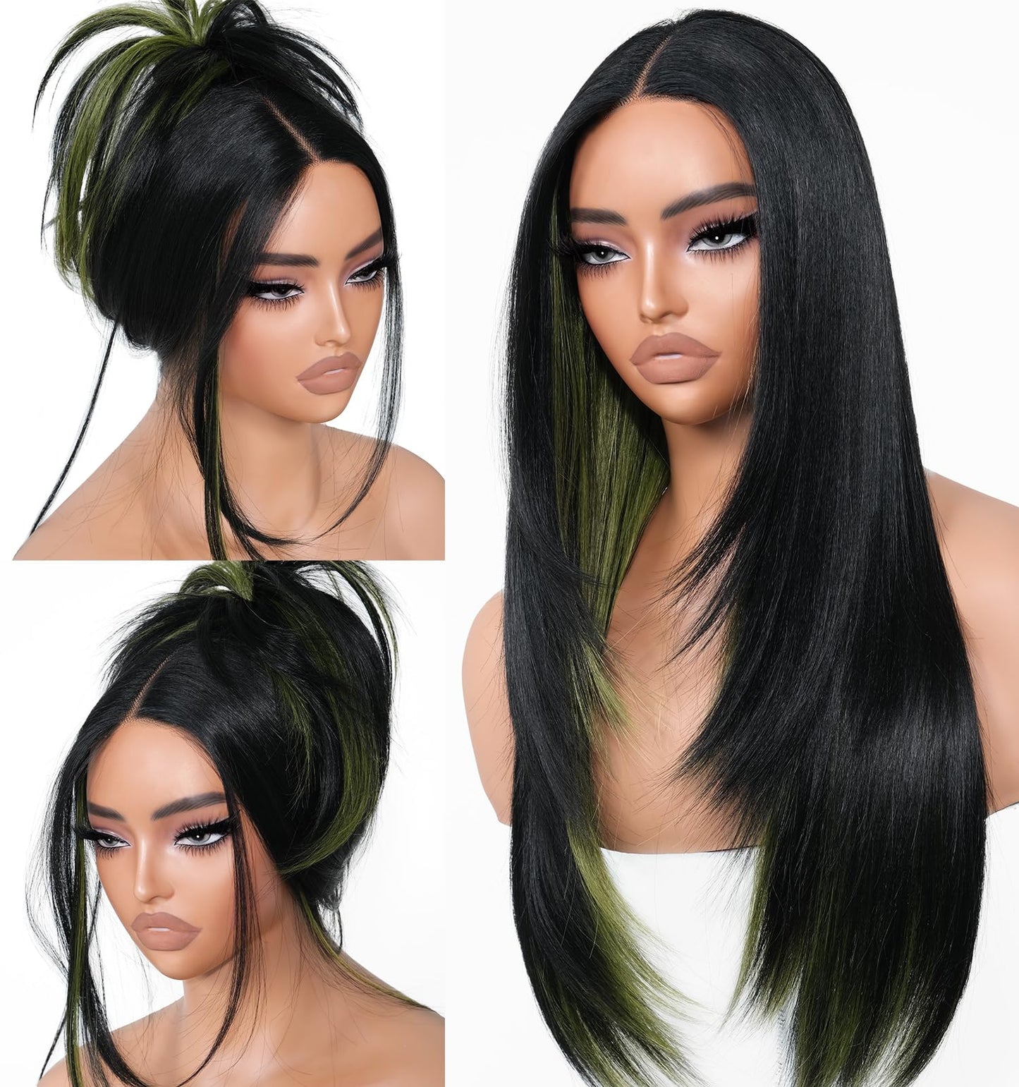 Wear and Go Glueless Wigs Pre Plucked Pre Cut for Beginners Honey Blonde Synthetic Lace Front Wigs For Woman Long layered straight Wigs