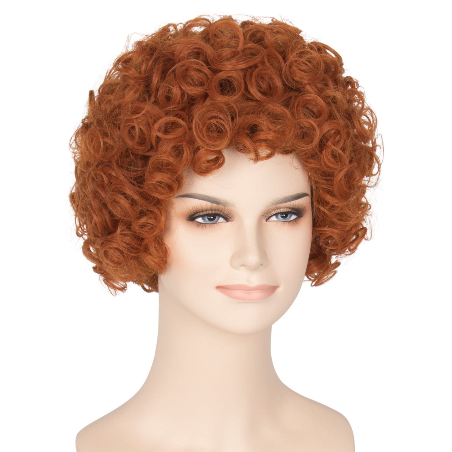 Hair Women Short Curly Wig Strawberry Blonde Brown Cosplay Party Wig